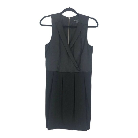 A/X Armani Exchange Black Surplice Dress - Picture 1 of 4